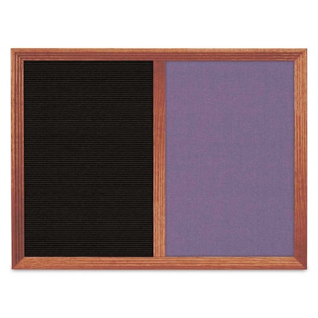 United Visual Products Enclosed Corkboard, 1 Door, 72"x36", 4" Fra UV3418-BRONZE-CLOUD